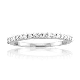 Guaranteed 100% REAL NATURAL, SOLID 14KT WHITE GOLD 0.11CT NATURAL DIAMONDS RING [D.H.K. CERTIFIED]