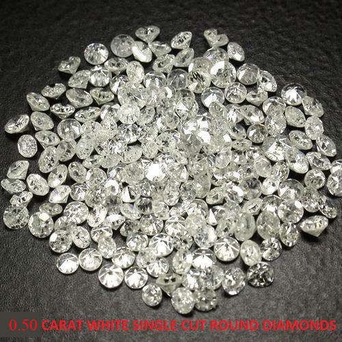 Guaranteed 100% Natural 0.50 Carat Single cut diamonds around 125pieces 1.00mm Round diamonds