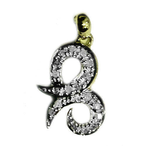 100% REAL, SOLID 10KT YELLOW GOLD NATURAL DIAMONDS PENDANT
