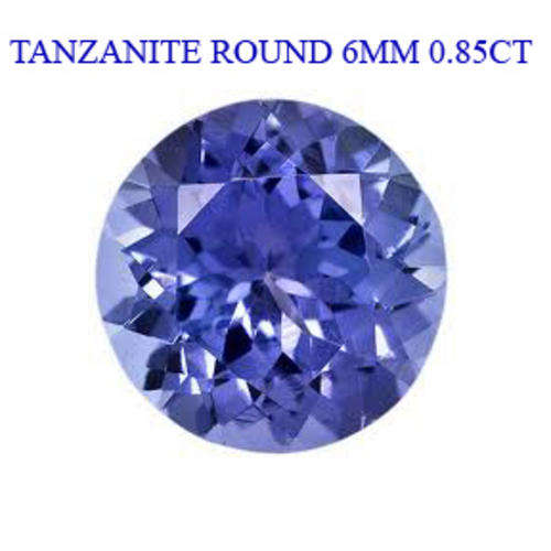 0.85CT TANZANITE [D.H.K. CERTIFIED] BLUE VIOLET VVS Clarity ROUND 6MM