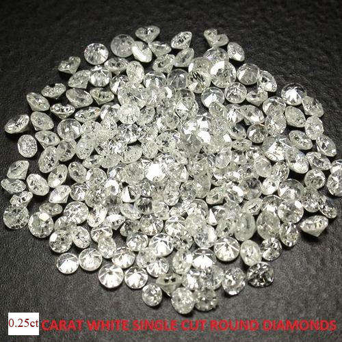 Guaranteed 100% Natural 0.25 Carat Single cut White diamonds around 50 pieces 1.00mm Round diamonds