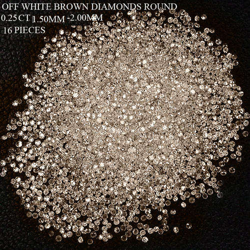 Guaranteed 100% Natural 0.25 CARAT SI3 SINGLE CUT LIGHT BROWN DIAMONDS ROUND 1.50-2.00MM 16pieces
