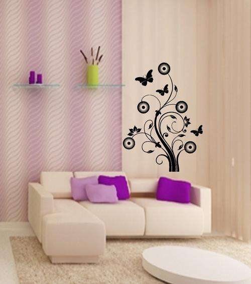 NEW CIRCLE FLOWERTREE VINYL DECAL