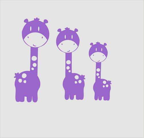 ON SPECIAL VINYL DECAL - GIRAFFE FAMILY