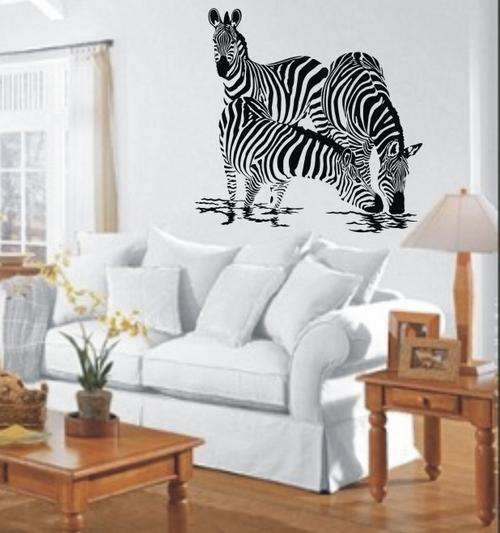 VINYL DECAL - SUPER LARGE ZEBRAS 1.2M X 1.3M
