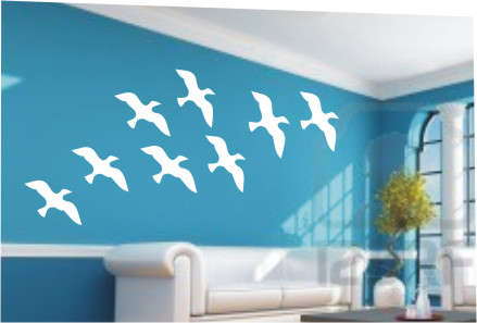 VINYL DECAL - 12 BIRDS