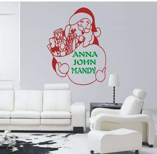 VINYL DECAL - SANTA - CAN BE PERSONALISED