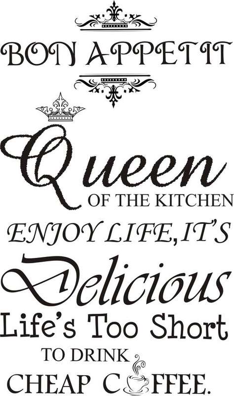 VINYL DECAL - 4 KITCHEN DECALS