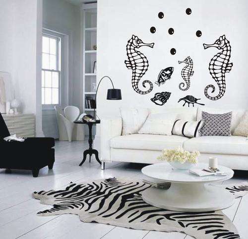 VINYL DECAL - SEA HORSE FAMILY
