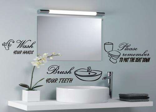 VINYL DECAL - BATHROOM RULES