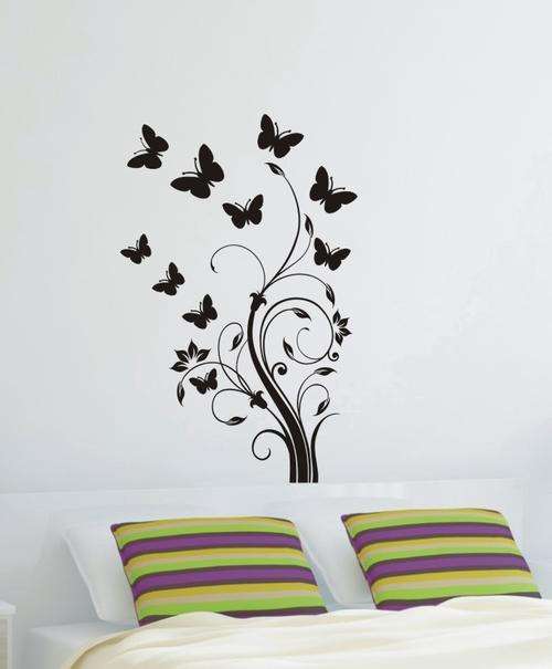 WALL DECAL -FLOWERTREE AND BUTTERFLIES