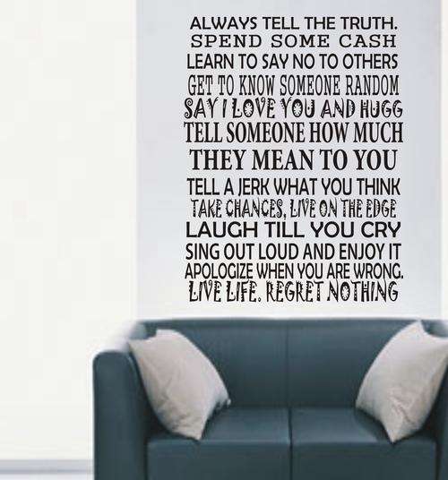 VINYL DECAL - LIVE LIFE