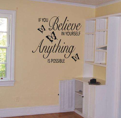 WALL DECAL - BELIEVE IN YOURSELF MATT BLACK