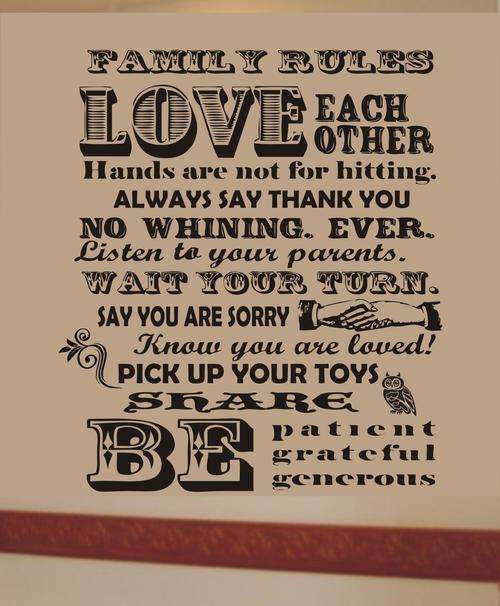 WALL DECAL - RULES