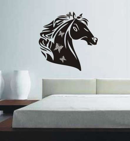 VINYL DECAL- BUTTERFLY HORSE