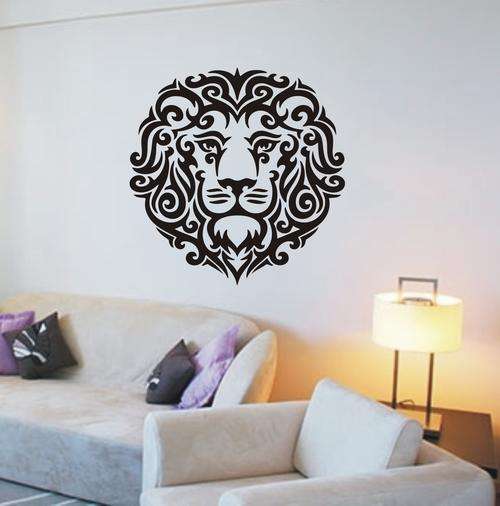 WALL DECAL - TRIBAL LIONS 1M X 1m and 575mm x 575mm