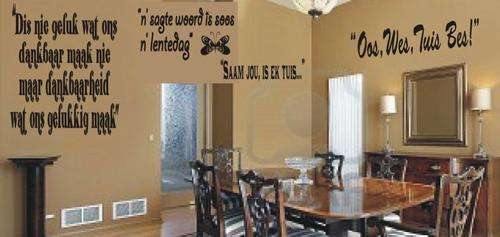 WALL DECAL - AFRIKAANS SAYINGS