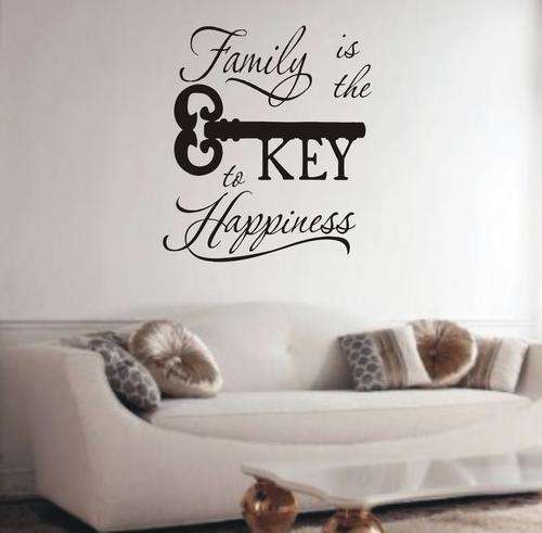 VINYL DECAL - FAMILY IS THE KEY(please  look at my shipping special on 3 decals or more)