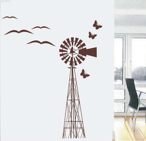 WINDMILL AND BIRDS 950MM DARK BROWN ONLY