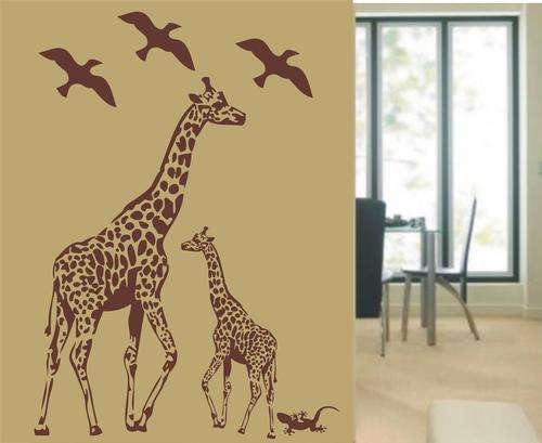 WALL DECAL - MOTHER AND CHILD GIRAFFES