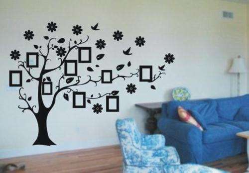 WALL DECAL - PHOTO -TREE-CHARCOAL-BIG