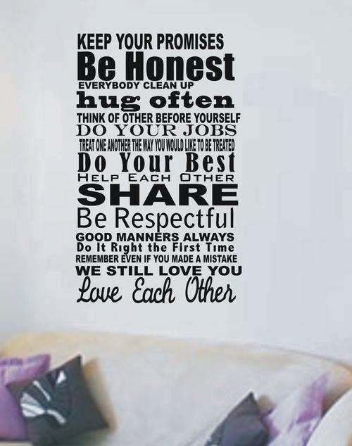 WALL DECAL - HOUSE RULES