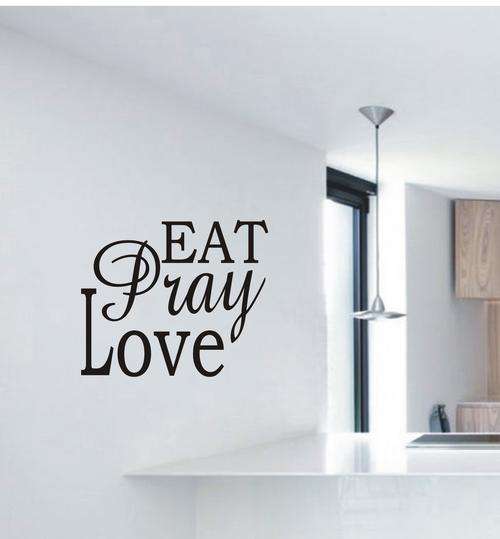 XMAS SPECIAL-VINYL DECAL -EAT PRAY LOVE MATT BLACK