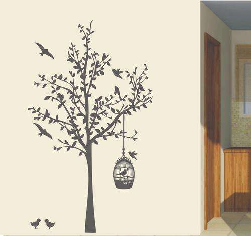 VINYL DECAL - CAGE AND TREE