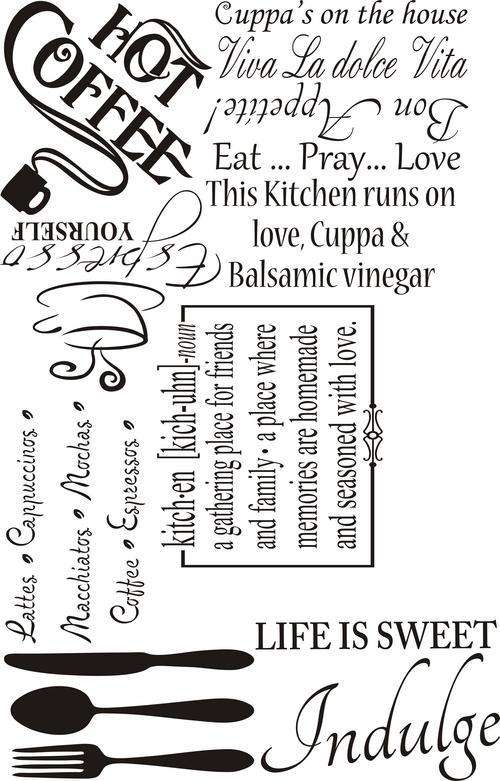 VINYL DECAL- COMPLETE KITCHEN DECAL - MATT BLACK