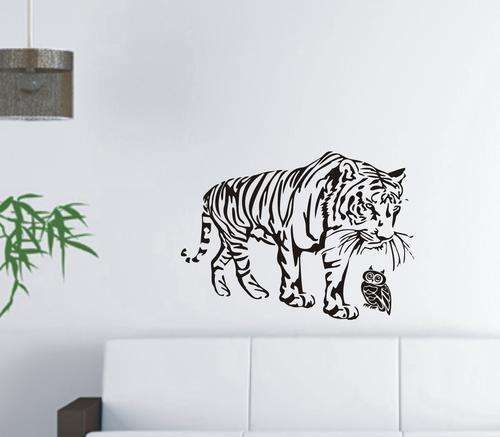 WALL DECAL - TIGER= MATT BLACK