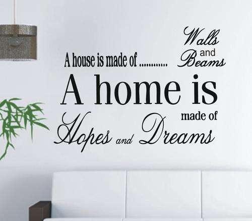 VINYL DECAL - A house is made