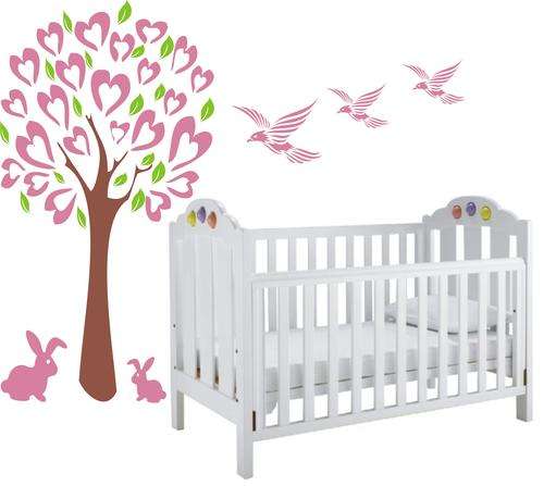 WALL DECAL - HEART TREE AND BUNNIES