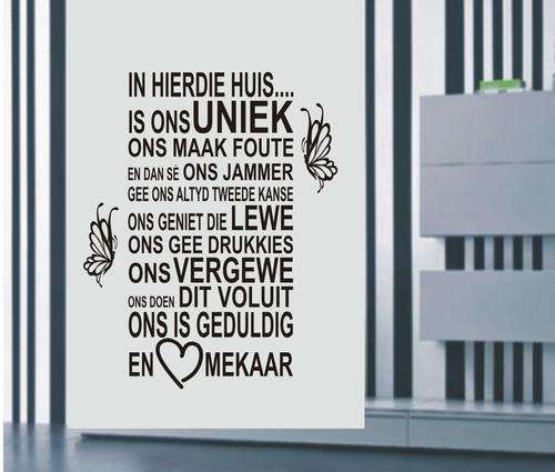 WALL DECAL - IN HIERDIE HUIS