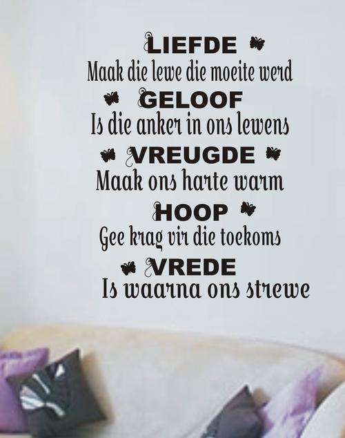 WALL DECAL - LIEFDE GELOOF
