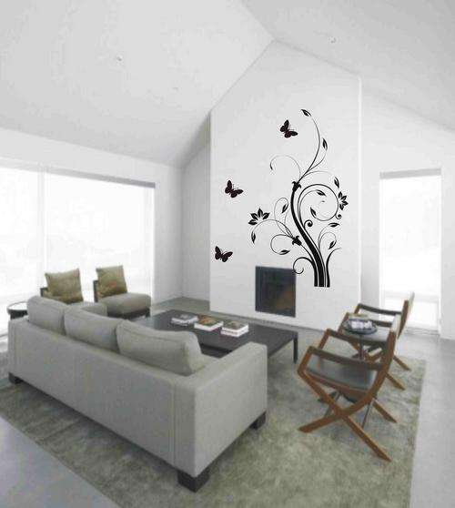 LARGE VINYL FLOWER TREE AND BUTTERFLIES