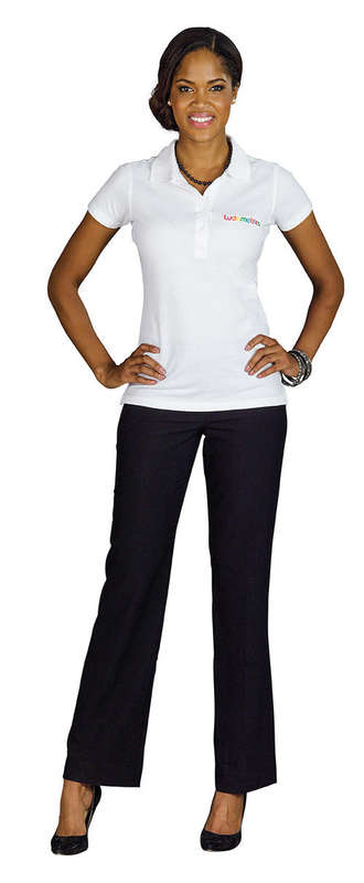 US Basic Cardinal Single Jersey Golf Shirt - Ladies - White