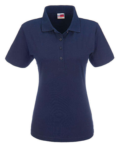 US Basic Cardinal Single Jersey Golf Shirt - Ladies - Navy