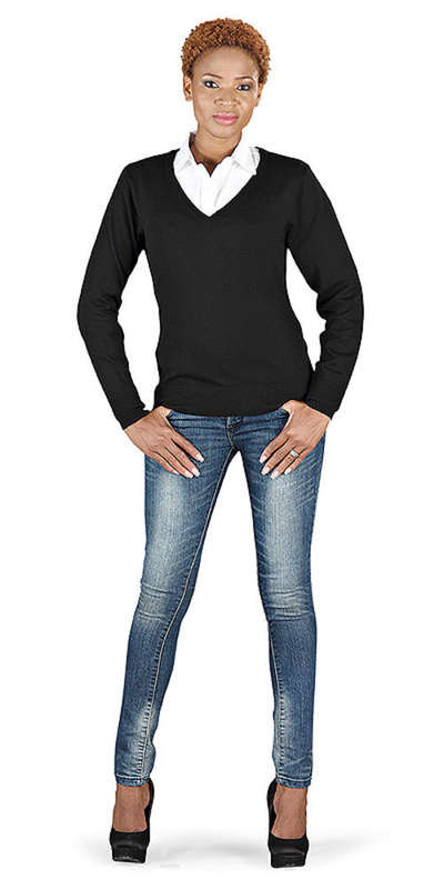 Trenton Ladies V-Neck Long Sleeve Sweater