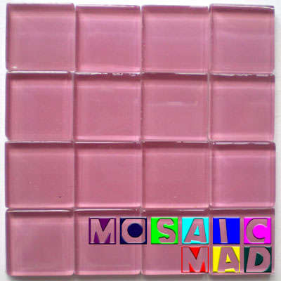 16 Crystal Glass Mosaic Tiles: VIOLET 23mm x 23mm x 4mm