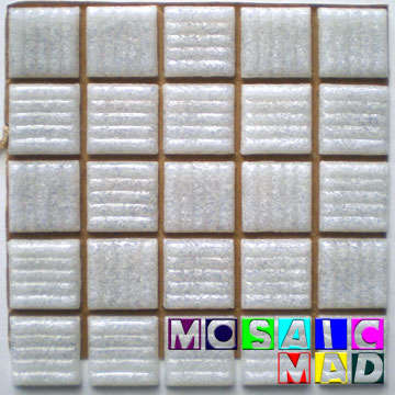**SPECIAL** MOSAIC Riverglass Tiles: OFF-WHITE 20mm x 20mm