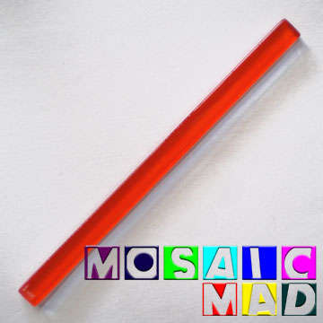 **SPECIAL** Crystal Glass Mosaic Tile Rod: SCARLET 150mm x 10mm x 4mm