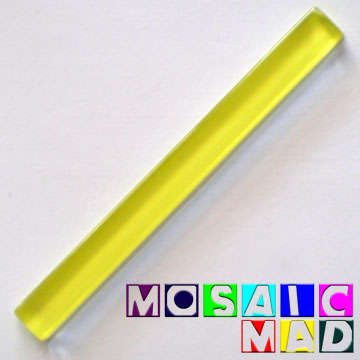 **SPECIAL** Crystal Glass Mosaic Tile Rod: LIME 100mm x 10mm x 4mm