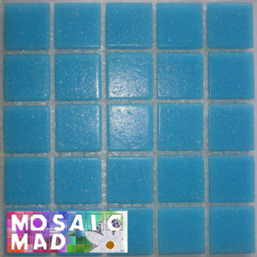 **SPECIAL** 25 Riverglass Mosaic Tiles: TURQUOISE 20mm x 20mm x 4mm