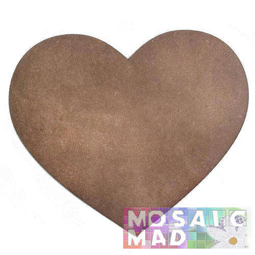 Wood Mosaic Blank - HEART - 200mm x 200mm x 3mm