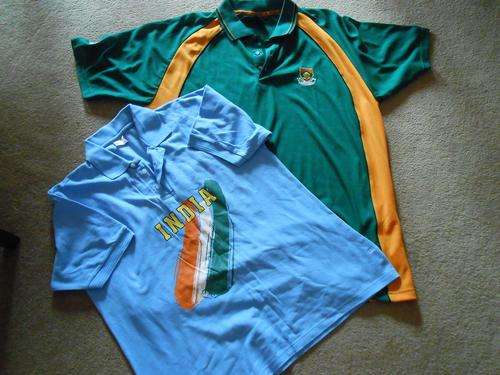 INDIA CRICKET GOLF SHIRT AND SA ODI CRICKET SHIRT