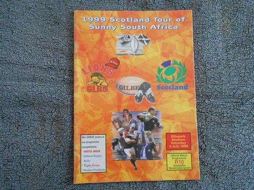 LIONS vs SCOTLAND RUGBY PROGRAMME