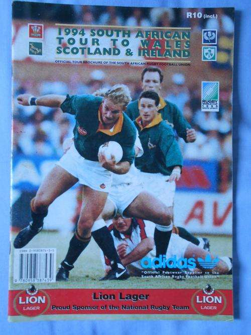 OFFICIAL TOUR BROCHURE OF THE SOUTH AFRICAN TOUR TO WALES, SCOTLAND & IRELAND