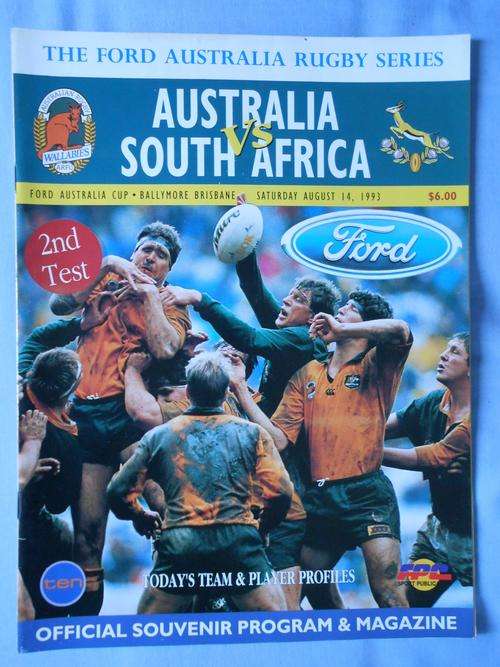 OFFICIAL SOUVENIR PROGRAMME & MAGAZINE - AUSTRALIA vs SOUTH AFRICA