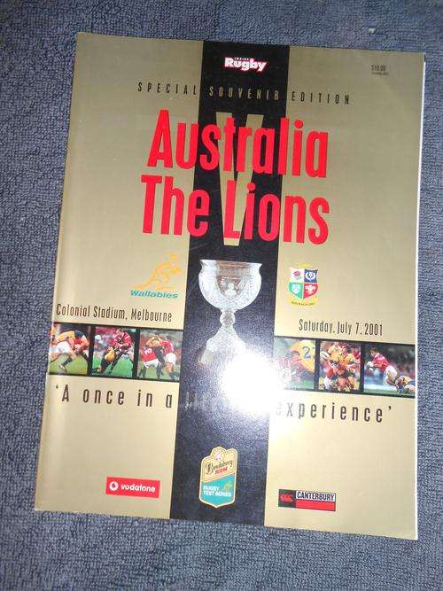 SPECIAL SOUVENIR EDITION - AUSTRALIA vs THE LIONS RUGBY PROGRAMME