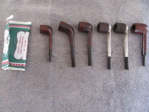 6  VINTAGE SMOKING PIPES